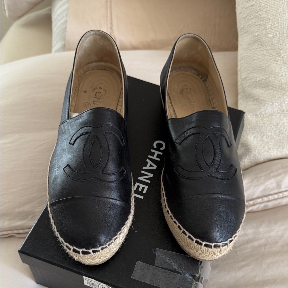 Chanel Black Espadrilles